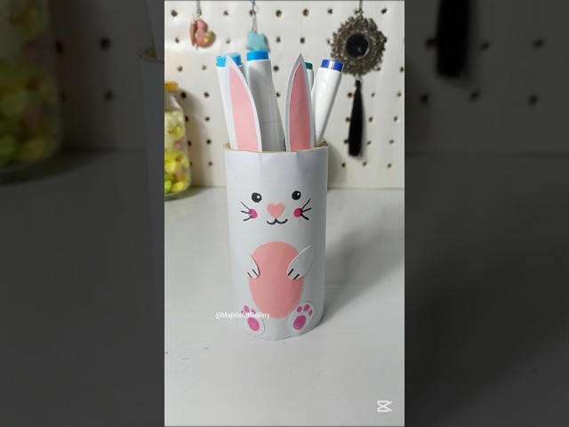 Pen holder using tissue roll  #diy #craft #shorts #viralshorts#art #crafting #trending#reuse#artist