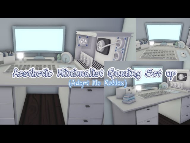 Aesthetic Minimalist Gaming Set-up (Speed build / Tutorial) Adopt Me Roblox