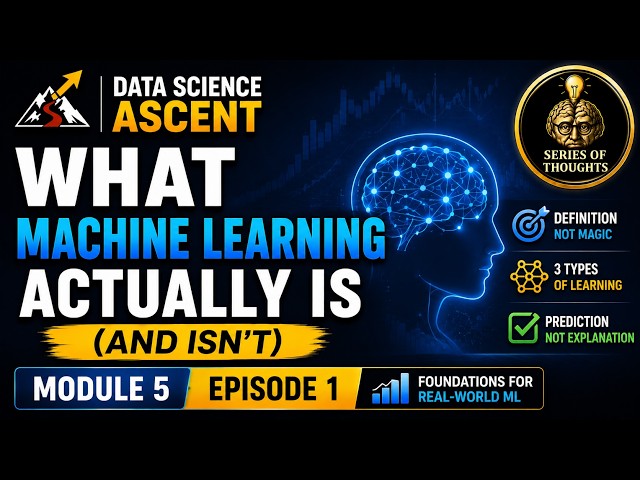 What Machine Learning Actually Is (and Isn’t) | ML Foundations | Data Science Ascent M5:E1