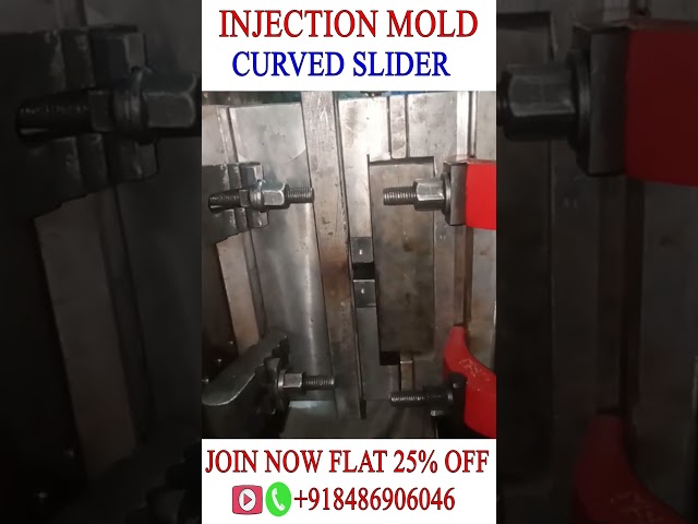 PLASTIC INJECTION MOLD IN TRAIL 🔥 Curved slider mold designing or Jumped Ejection #injectionmolding
