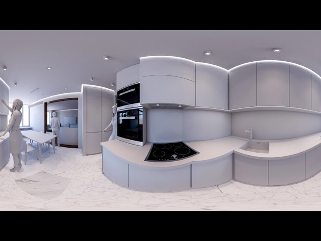 Кухня біла модель 360°