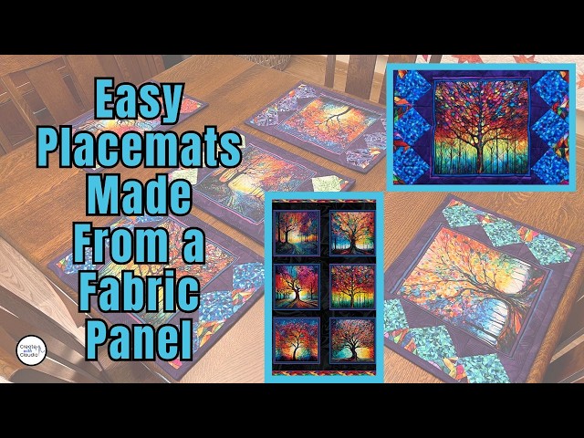 Easy DIY Placemats Made From a Fabric Panel - Featuring the New Illuminations Line from Benartex