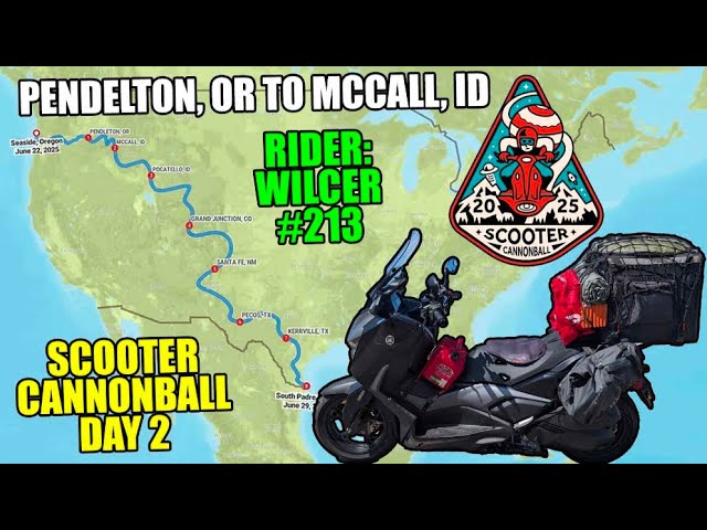 Pendleton, Oregon to McCall, Idaho // 525 Miles - Scooter Cannonball 2025 - Day 2 - Yamaha Xmax 300