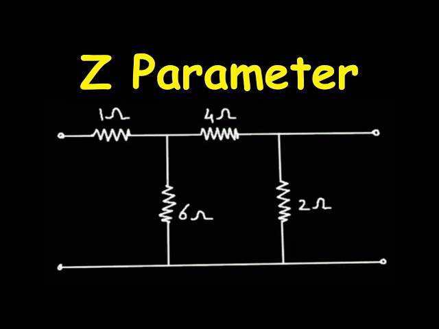 Impedance Parameters of Two Port Network Solved Example | Z Parameter Example | Electric Circuits