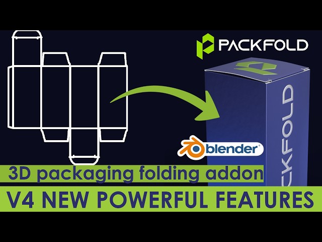 PACKFOLD V4 is HERE! 🚀 The Ultimate Blender Packaging Folding Addon Just Got Better