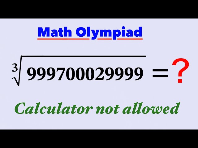 Math Olympiad l Find the value without using a calculator l EasyMaths