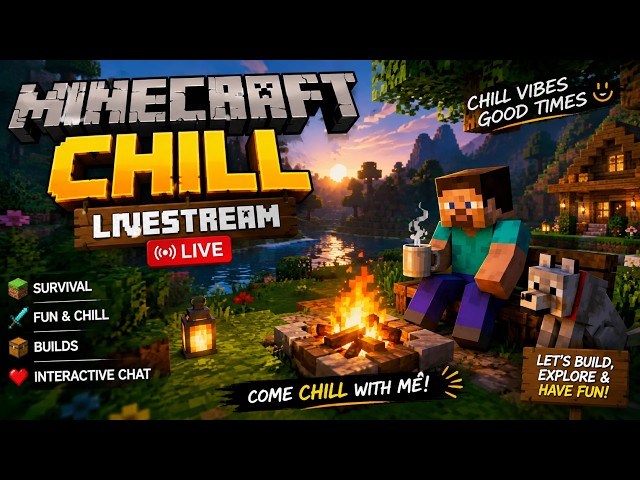 Minecraft Chill Livestream 🔥 | Survival, Fun & Good Vibes! | Minecraft Live |SehajXzSG