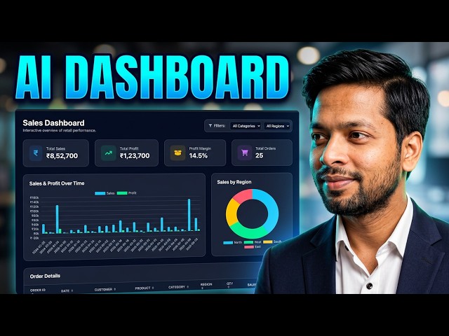 Google Gemini AI Dashboard Tutorial | Build Sales Dashboard in 2 Minutes | AI Dashboard Design