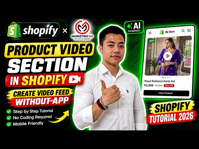 How to Create Product Video Section in Shopify with AI | No App | Step by Step Full Tutorial 2026
