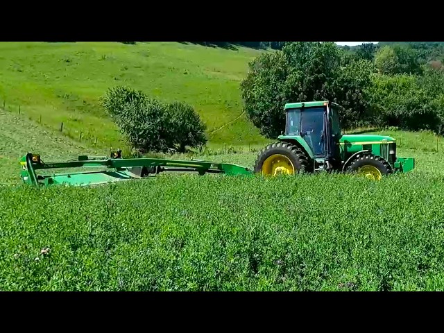 Cutting Hay On A Dairy Farm To Make Small Square Bales (2026 Hay Season)