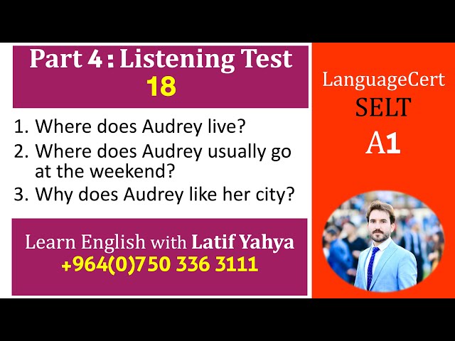 LanguageCert SELT A1: Listening Test 18
