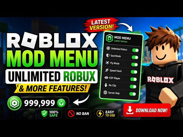 Roblox Mod Menu v2.734.916 Unlimited Robux | Roblox Mod Apk Unlimited Robux | ROBLOX MOD MENU