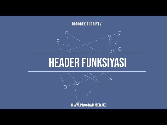 35 header funksiyasi - Php Uz