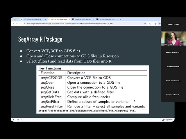 Bioconductor Africa Seminar Series: GWAS data analysis using GENESIS (Part 1)
