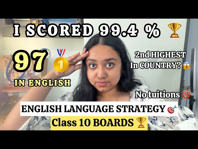 I scored 97 🥇in ENGLISH doing THIS, class 10 BOARDS STRATEGY to score above 99 % 🏆 #class10 #icse 