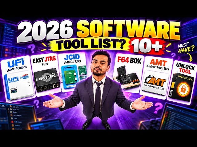 Mobile Repairing Software Tools 2026 🔥 | UFI, JCID, F64, AMT, Easy JTAG | Smart Mobile Solution