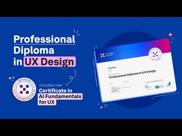 Land your dream job with The Professional Diploma in UX Design | Includes a free AI Certificate
