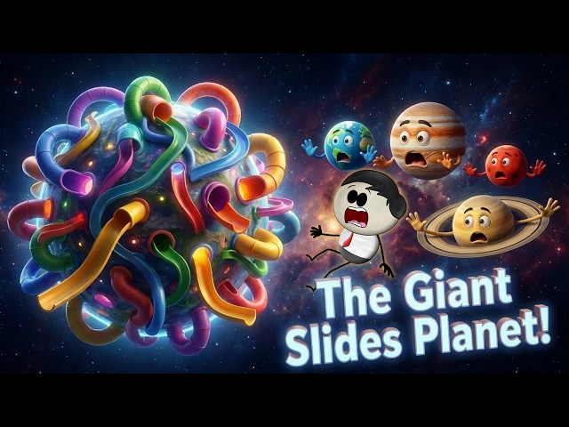 The Giant Slides Planet! | #aumsum #kids #science