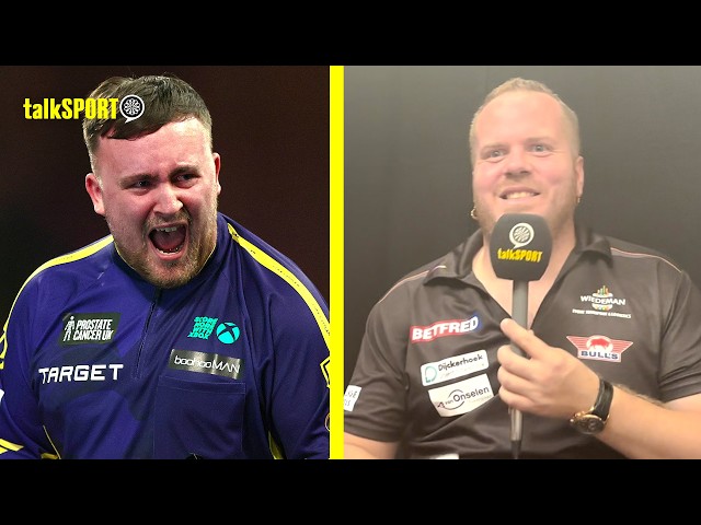 Dirk van Duijvenbode INTERRUPTED Mid-Interview by Luke Littler's 9-Darter at the World Matchplay!