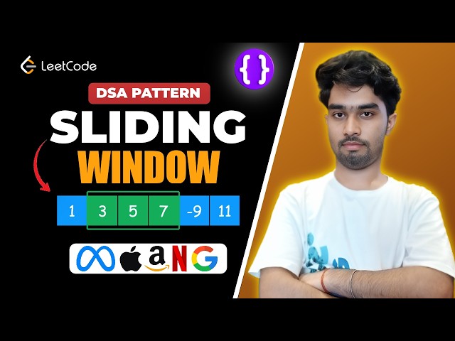 Sliding Window Pattern Explained | DSA for Beginners | LeetCode Sliding Window Tutorial in Hinglish