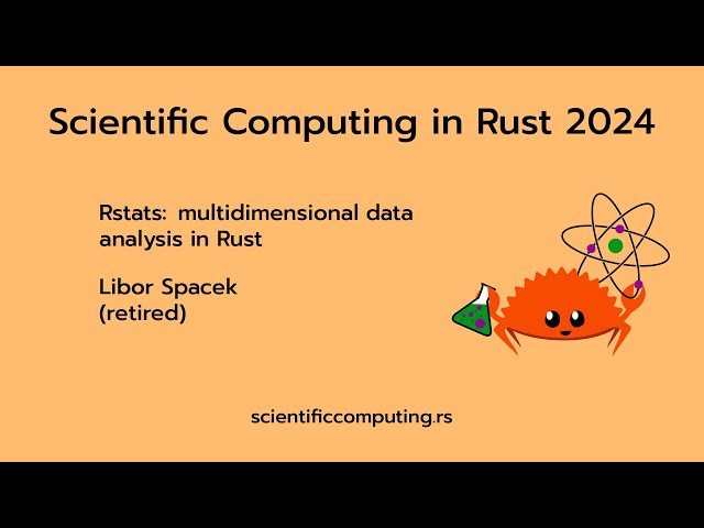 Libor Spacek - Rstats: multidimensional data analysis in Rust
