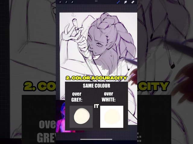WHY do artists paint with GREY🧐⁉️#arttutorial #drawing #art #digitalart #sunfwer