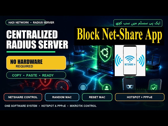 Centralized MikroTik RADIUS Server | NetShare & Random MAC Control | HotSpot + PPPoE