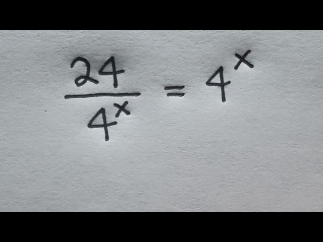 Solve for x in this nice exponential equation | Math Olympiad Mathematics