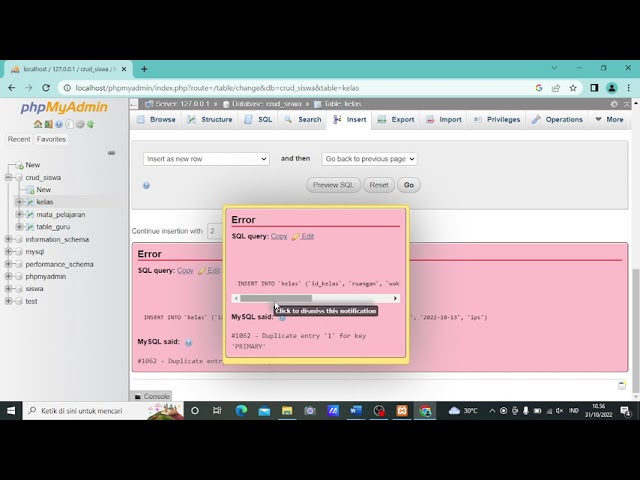 TUTORIAL - how to make student Database html using MySql || #xamppmysql #html #website