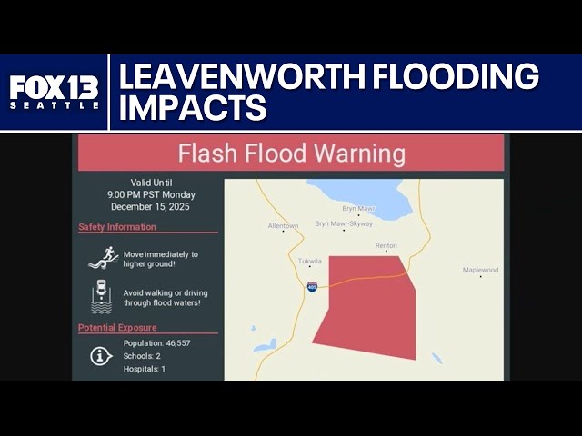 Tukwila, WA levee failure leads to flash flood warning | FOX 13 Seattle
