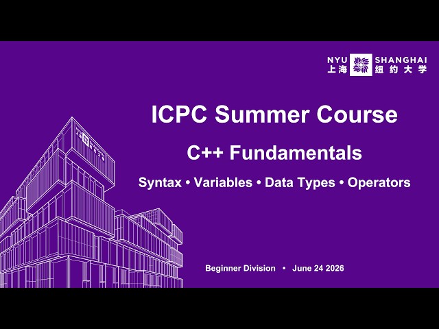 C++ Basics: Variables, Data Types & Operators | ICPC (Beginner)