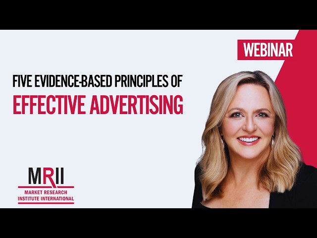Five Evidence Based Principles of Effective Advertising