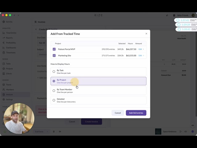 Automatically Turn Tracked Time Into Client Invoices with Rize