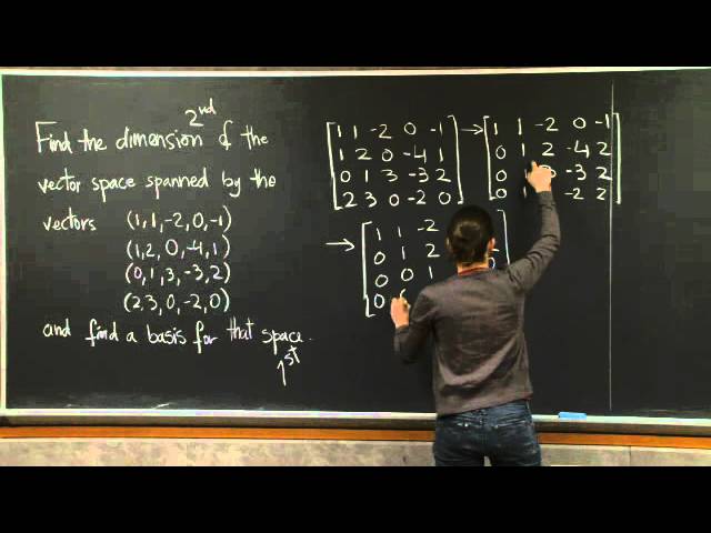 Basis and Dimension | MIT 18.06SC Linear Algebra, Fall 2011