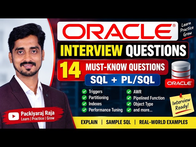 Top Oracle Interview Questions | SQL, PL/SQL & Performance Tuning