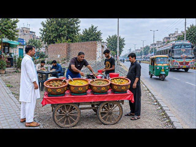 FRESH BREAKFAST SERVED ON PAKISTANI STREETS | AUTHENTIC LOCAL STREET FOODS | DELICIOUS COMPILATION