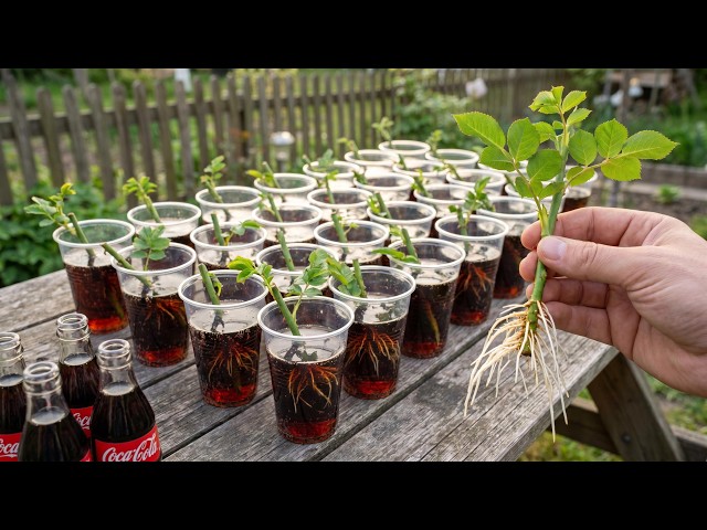 Just Coca-Cola! Roses suddenly took root and sprouted overnight.