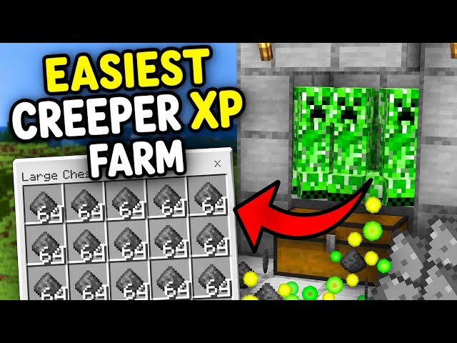 EASIEST CREEPER XP Farm Minecraft Bedrock 26.1/1.21+