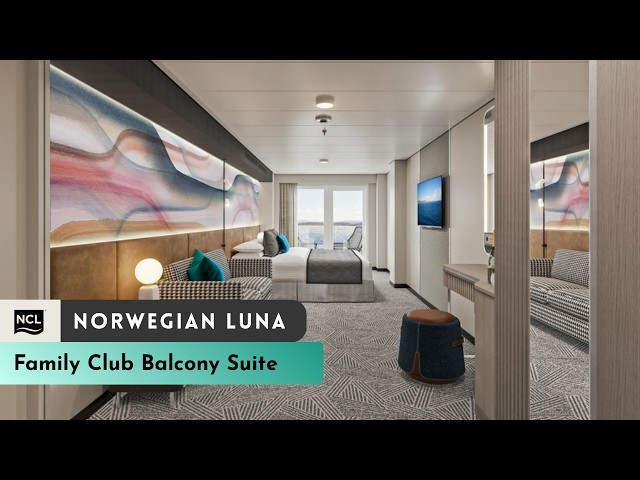 Norwegian Luna | Family Club Balcony Suite Stateroom Tour & Review | 4K | 2026