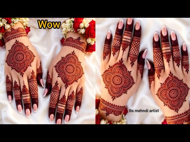 ❤️😍Beautiful quick&🌿easy Prittiest mehndi design for backhand |arabic henna design for backhand 