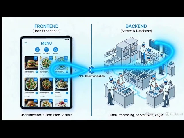 Frontend, Backend & Database Explained in 1 Minute