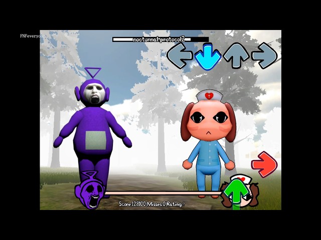 FNF Tinky Winky vs Roblox Animal Hospital Shopkeeper Nurse Sings NOCTURNAL PROTOCOL | FNF Mods