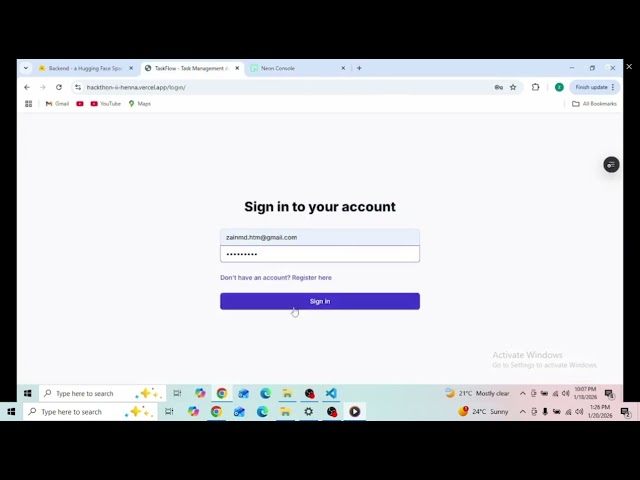 Full-Stack Web App Using Spec Kit–Driven Development