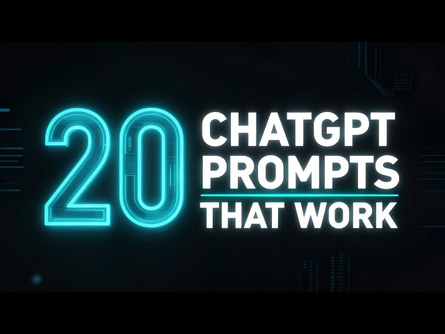 20 ChatGPT Prompts for Time Saving and Productivity