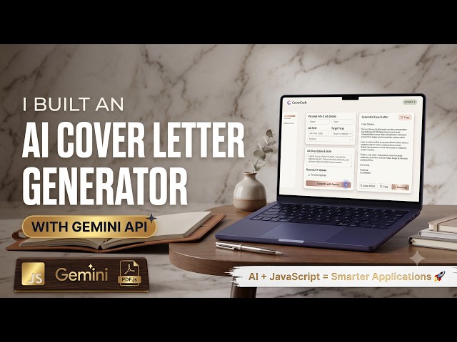 I Built an AI Cover Letter Generator Using HTML, CSS & JavaScript | Gemini API | CoverCraft
