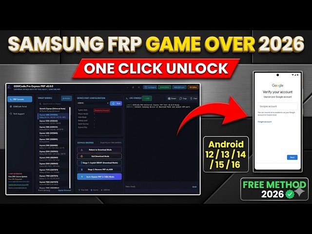 SAMSUNG FRP BYPASS | New Tool 2026 | SAMSUNG FRP UNLOCK Free Method