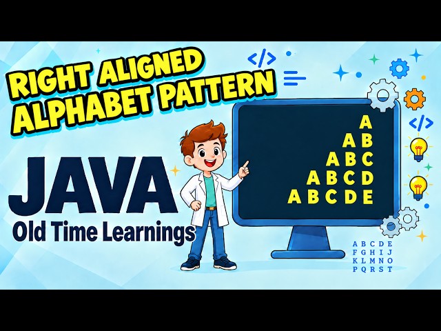 Right Aligned Alphabet Pattern in Java