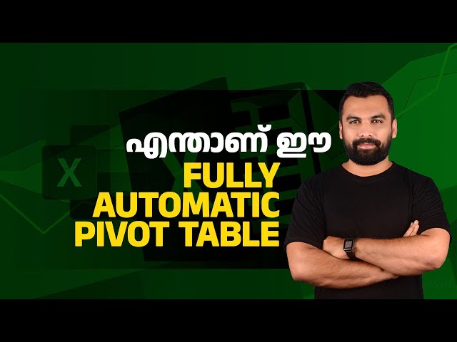 Automatic Pivot Table Report in Excel || Excel Malayalam