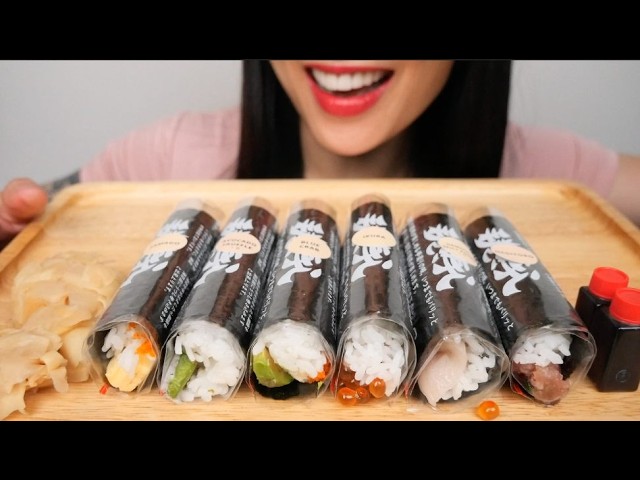 ROLLO DE SUSHI FAVORITO (SONIDOS ASMR AL COMER) SUSURROS SUAVES | SAS-ASMR