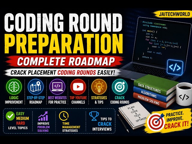 Coding Round Preparation Roadmap 🔥 | Crack Placement Coding Rounds Easily